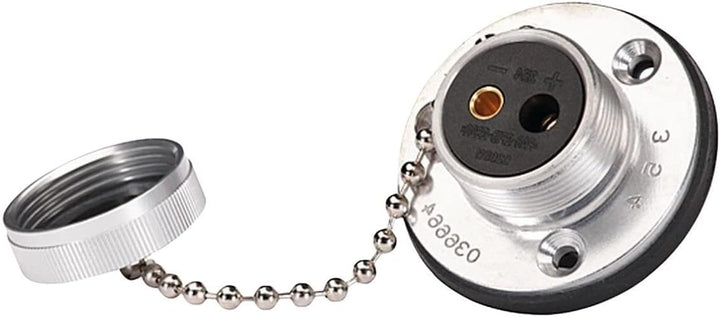HELLA Steckdose - 2-polig - Schraubanschluss - Stecker: Schraubkontakt - Länge: 64mm - Aluminium - s