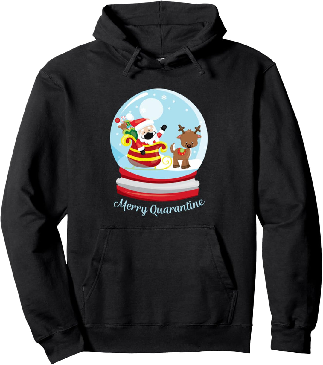 Quarantine Christmas Merry Quarantine 2020 Family Pajama Pullover Hoodie