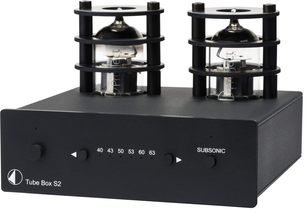 Pro-Ject Tube Box S2, High End Röhren Phono-Vorverstärker (Schwarz), Schwarz