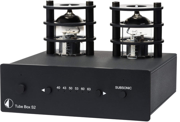 Pro-Ject Tube Box S2, High End Röhren Phono-Vorverstärker (Schwarz), Schwarz