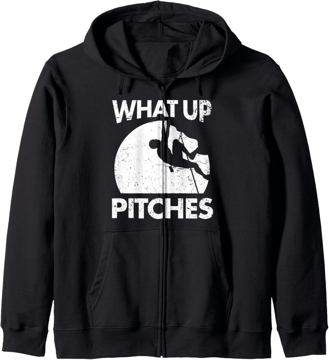 What Up Pitches Klettern Kapuzenjacke