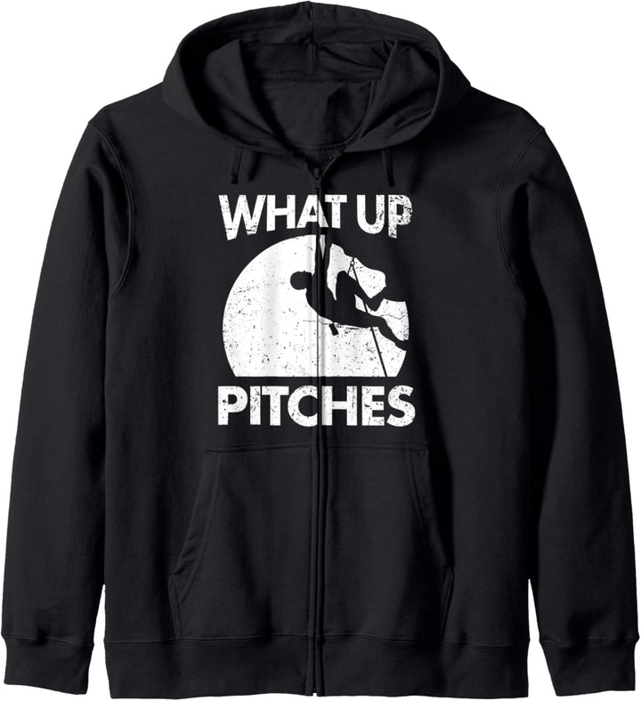 What Up Pitches Klettern Kapuzenjacke