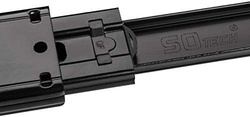 SOTECH 2 Paar (4 Stück) Vollauszüge KV3-45-H45-L450-NF schwarz 450 mm (eingeschoben) Schubladenauszu