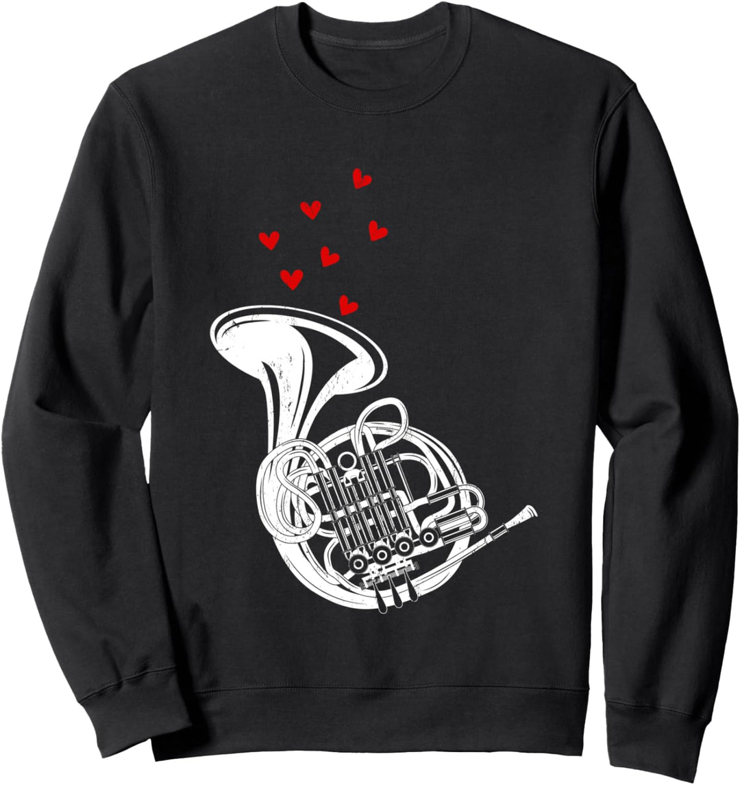 French Horn Music Design Love French Horn Sweatshirt