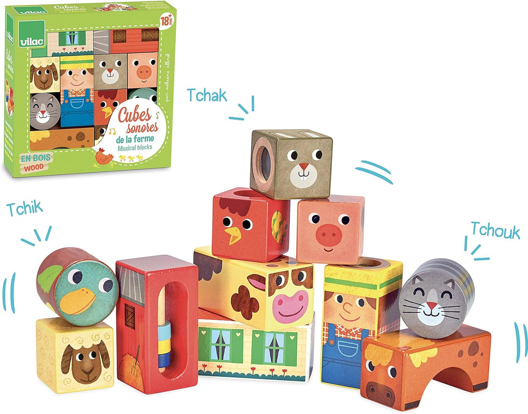 Vilac vilac2102 Farm Musical Blocks