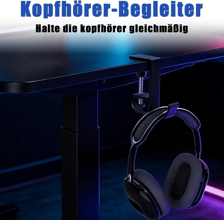Headphone Stand, Einstellbarer KopfhöRerstäNder Als KopfhöRerhalterung & KopfhöRer Haken, Klappbar,