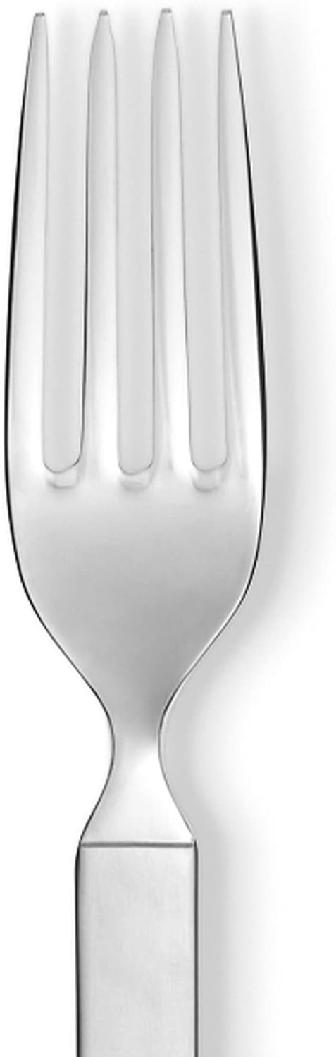 Alessi "Dry", 6 Stück Tafelgabel aus Edelstahl Glänzend Poliert mit Mattiertem Griff