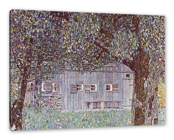 Generisch Gustav Klimt - Oberösterreichisches Bauernhaus als Leinwandbild / Grösse: 100x70 cm / Wand