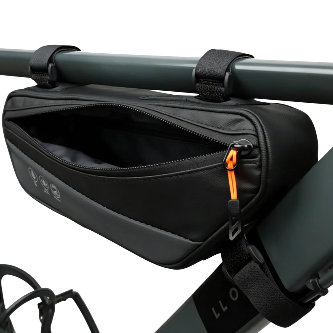 Rahmentasche Fahrrad 1,8 L, Fahrradtasche Rahmen mit Seitentasche, Fahrrad Dreiecktasche, Reflektier