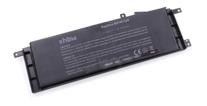 vhbw Akku kompatibel mit Asus X553MA-XX669D, X553MA-XX669T, X553MA-XX673T Notebook (4000mAh, 7,4V, L