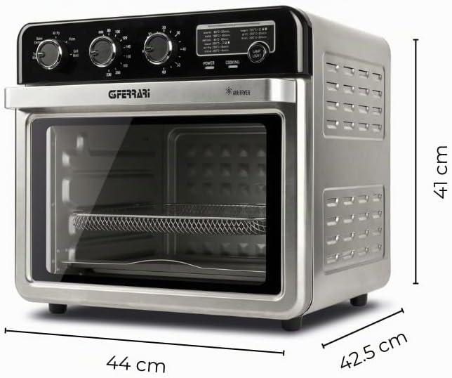 G3 Ferrari G10221 Heissluftofen Air Fryer 32L, 2000W, 5 Garprogramme, 6 Heizelemente, Temperatur bis
