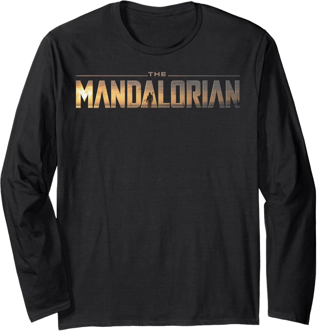 Star Wars The Mandalorian Logo Langarmshirt