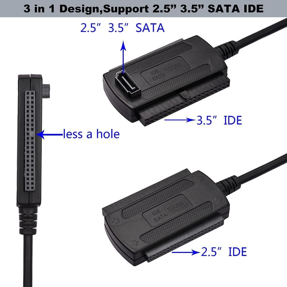 SATA/PATA/IDE-Laufwerk auf USB 2.0 Adapter Konverterkabel für HDD HDD SSD 6.3 cm 8.9 cm mit externem