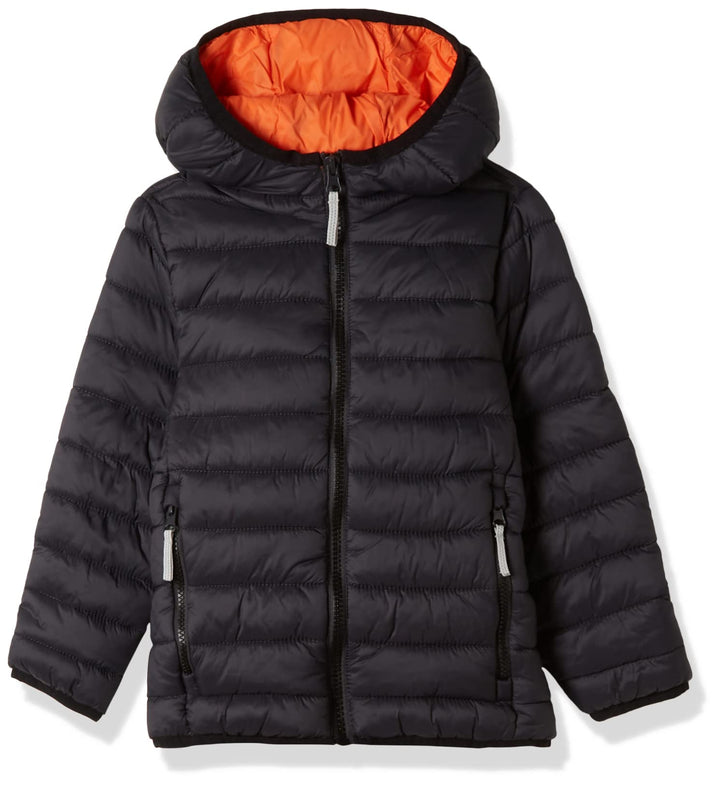 CMP Herren Boy Jacket Fix Hood JACKET 128 Antracite-Arancio, 128 Antracite-Arancio