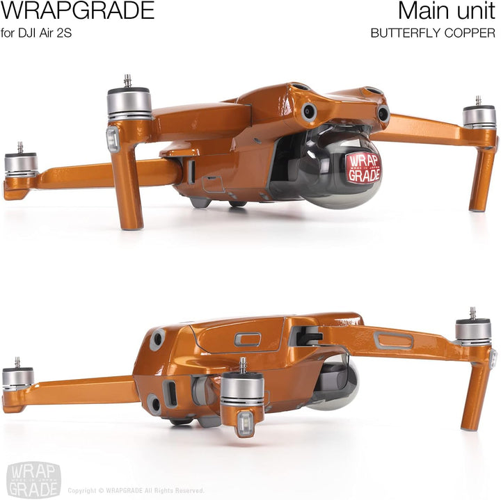 Wrapgrade Main Unit Skin kompatibel mit DJI Air 2S (Butterfly Copper)