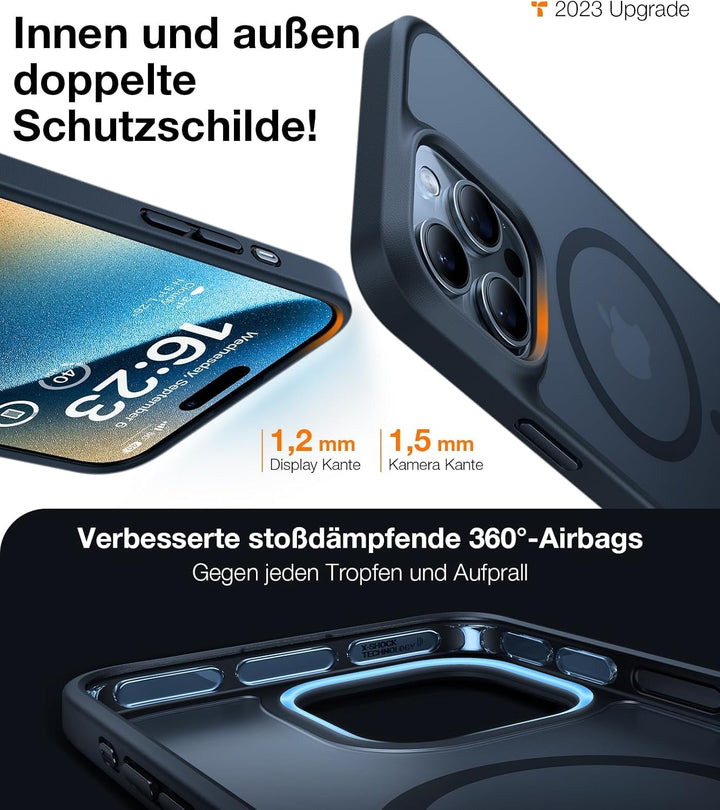 TORRAS für iPhone 15 Pro Max Hülle für Magsafe (TOP Militärschutz & Magnetkraft) Extrem Haltbarkeit