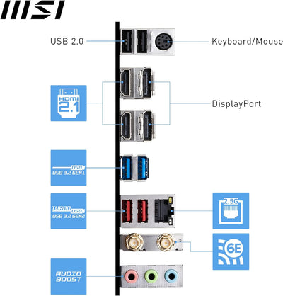 MSI PRO B760M-A WiFi Motherboard, Micro-ATX - Für Intel Core Prozessoren der 12. und 13. Generation,