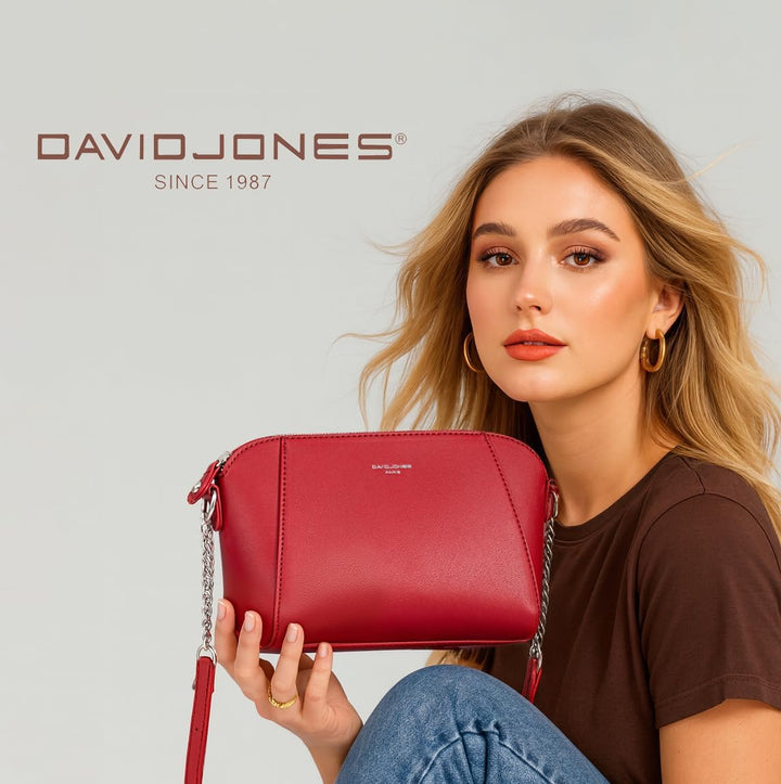 David Jones - Damen Kleine Umhängetasche - Frauen Handtasche Klein PU Leder - Schultertasche Crossbo
