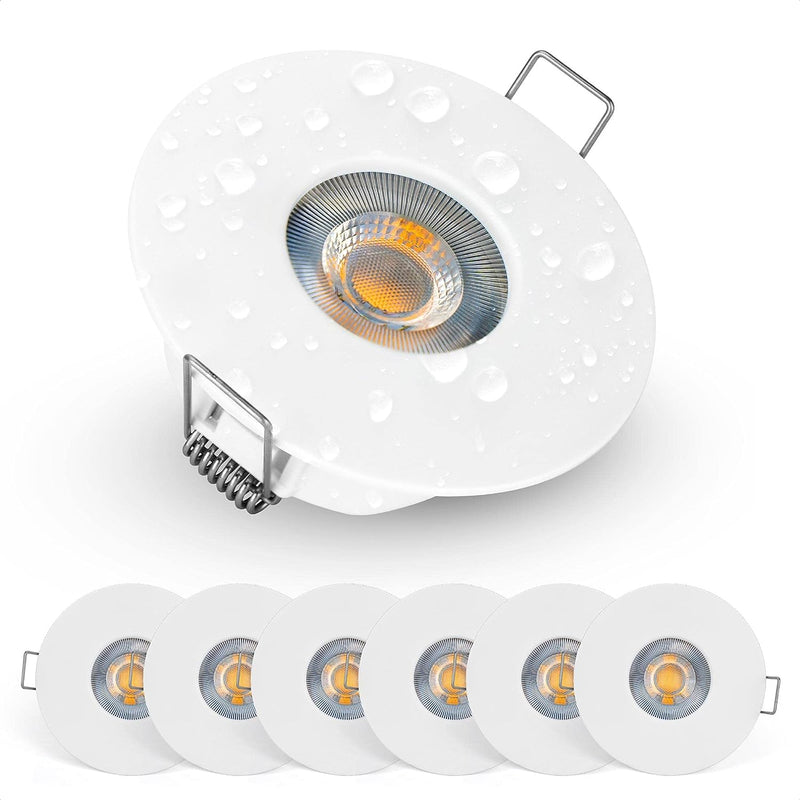 Emos LED Einbaustrahler 230V 5W, 370lm | Einbaustrahler wasserdicht IP44 für Aussen und Innen | LED