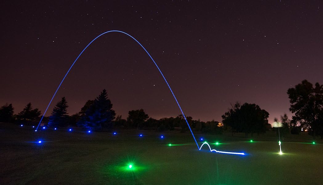 Night Eagle 6 LED Golfbälle Light-Up - Nachtgolf leuchten Rot Blau Grün Pink Weiss Fun Sport Lustig