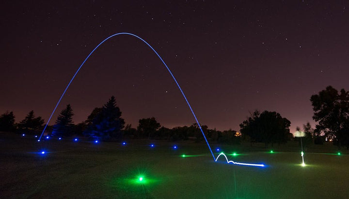 Night Eagle 6 LED Golfbälle Light-Up - Nachtgolf leuchten Rot Blau Grün Pink Weiss Fun Sport Lustig