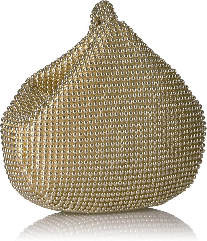 Jessica McClintock Damen Staci Mesh Wristlet Pouch Abendtasche Einheitsgrösse Hellgoldfarben, Einhei