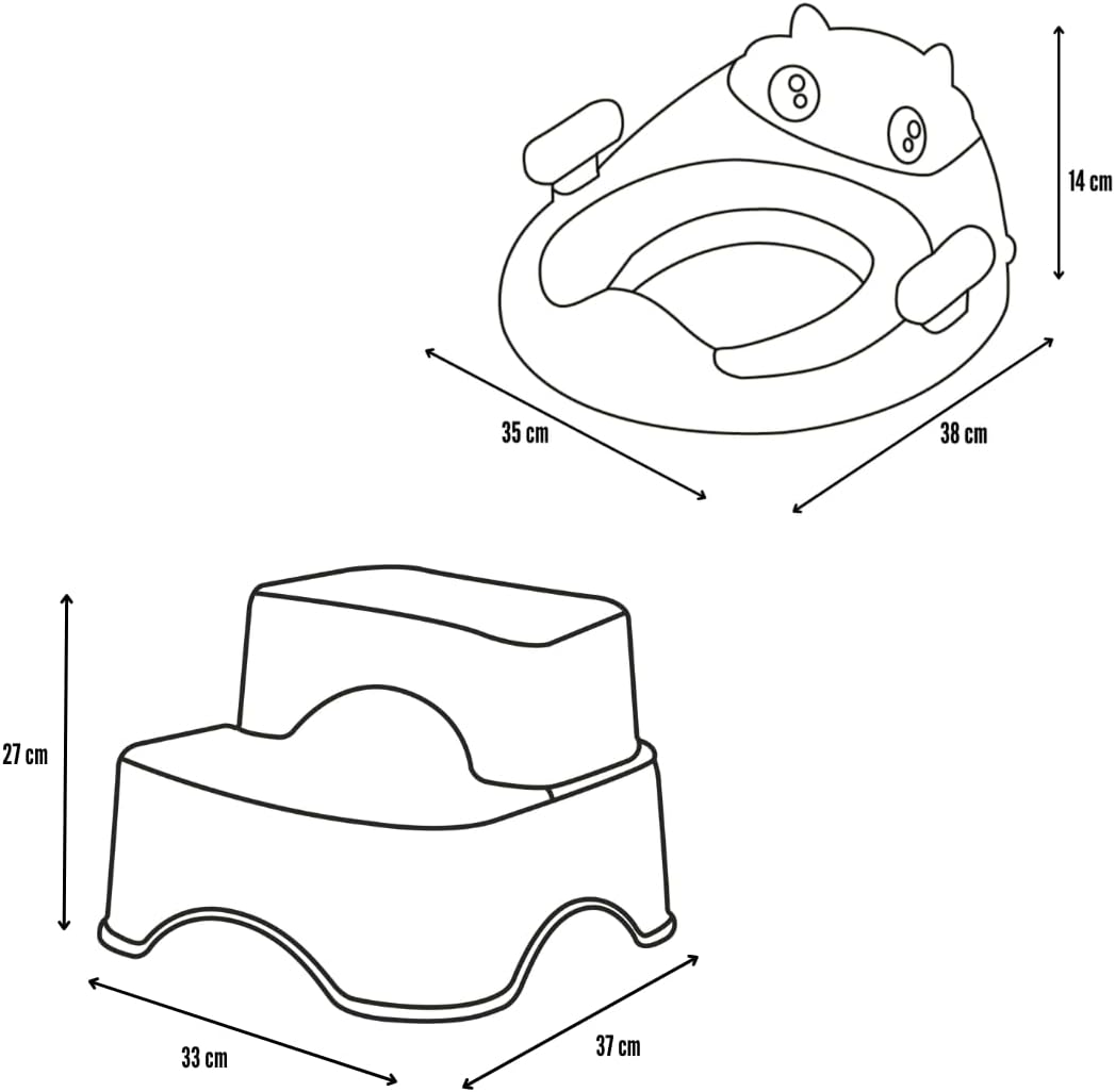 Toilettensitz für Kinder mit Stepper (Gelb) Gelb mit Treppe, Gelb mit Treppe