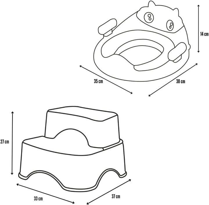 Toilettensitz für Kinder mit Stepper (Gelb) Gelb mit Treppe, Gelb mit Treppe