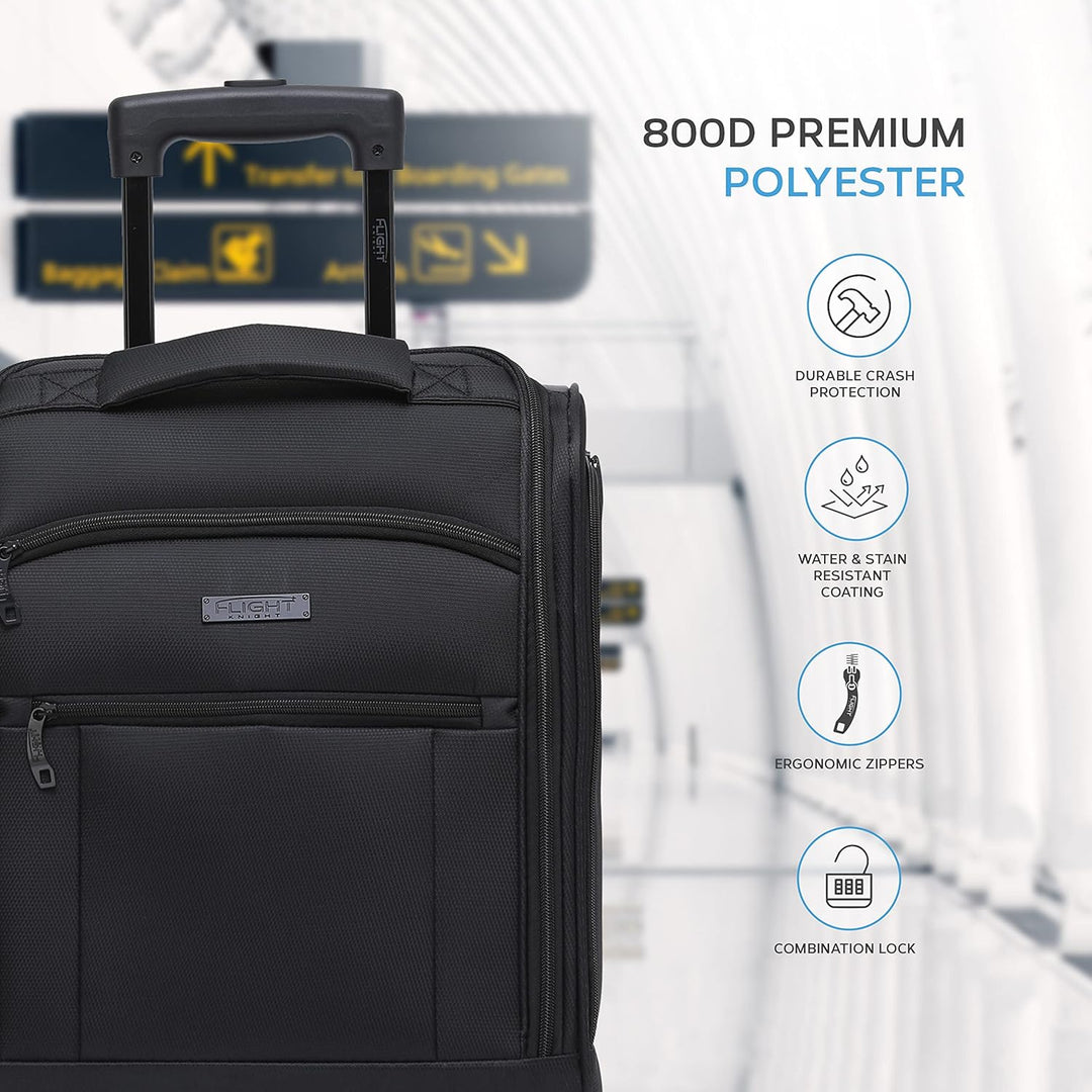 Flight Knight 45x36x20cm easyJet Underseat Carry On Non Priority Approved Handgepack Koffer - 2 Rade
