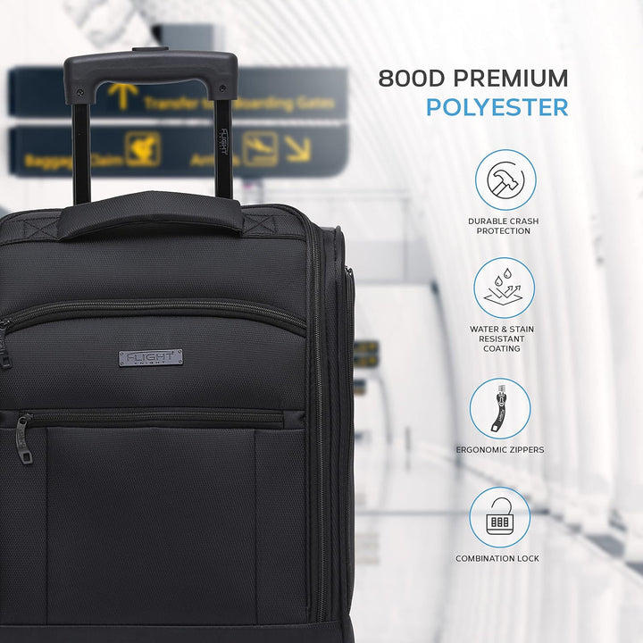 Flight Knight 45x36x20cm easyJet Underseat Carry On Non Priority Approved Handgepack Koffer - 2 Rade