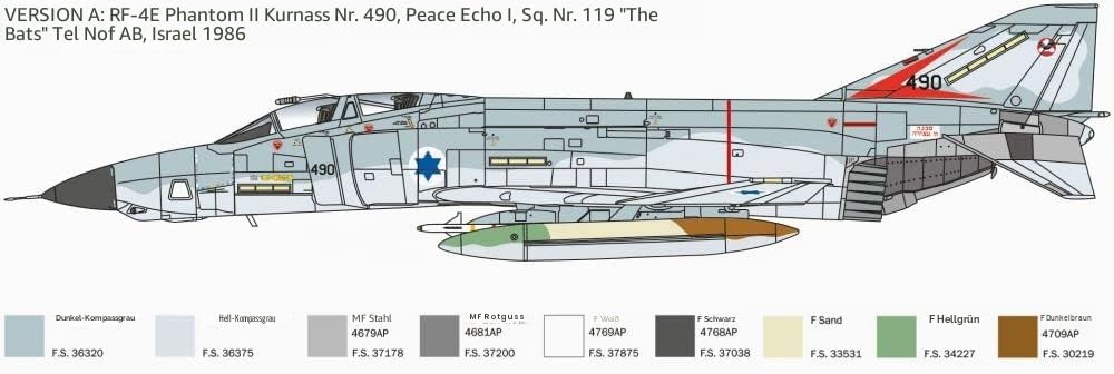 Italeri 2818 1:48 RF-4E Phantom II - Modellbau, Bausatz, Standmodellbau, Basteln, Hobby, Kleben, Pla