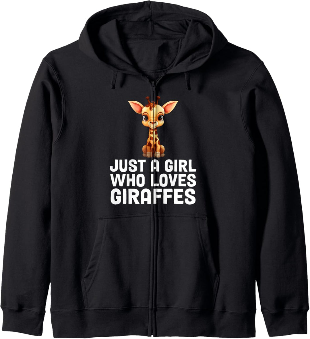 Nur ein Mädchen, das Giraffen liebt Kapuzenjacke