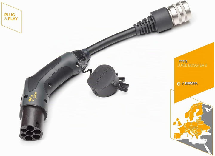 Juice Connector, Typ 2 Ladekabel Adapter für Elektrofahrzeuge, Ladekabel Typ 2 Adapter Ladelösung mi