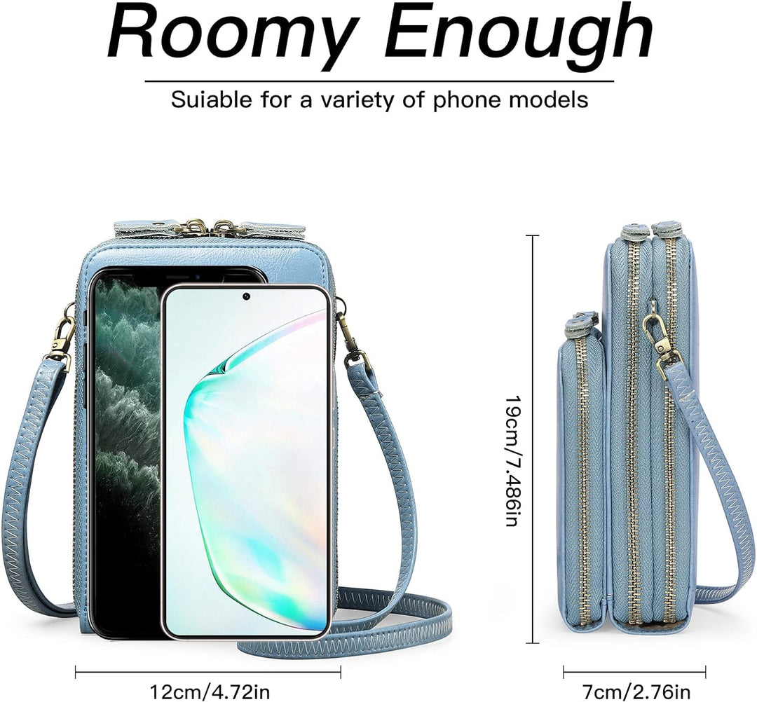 SENDEFN Handytasche zum Umhängen - Handy Umhängetasche Damen Handytasche Leder Handytasche mit Geldb