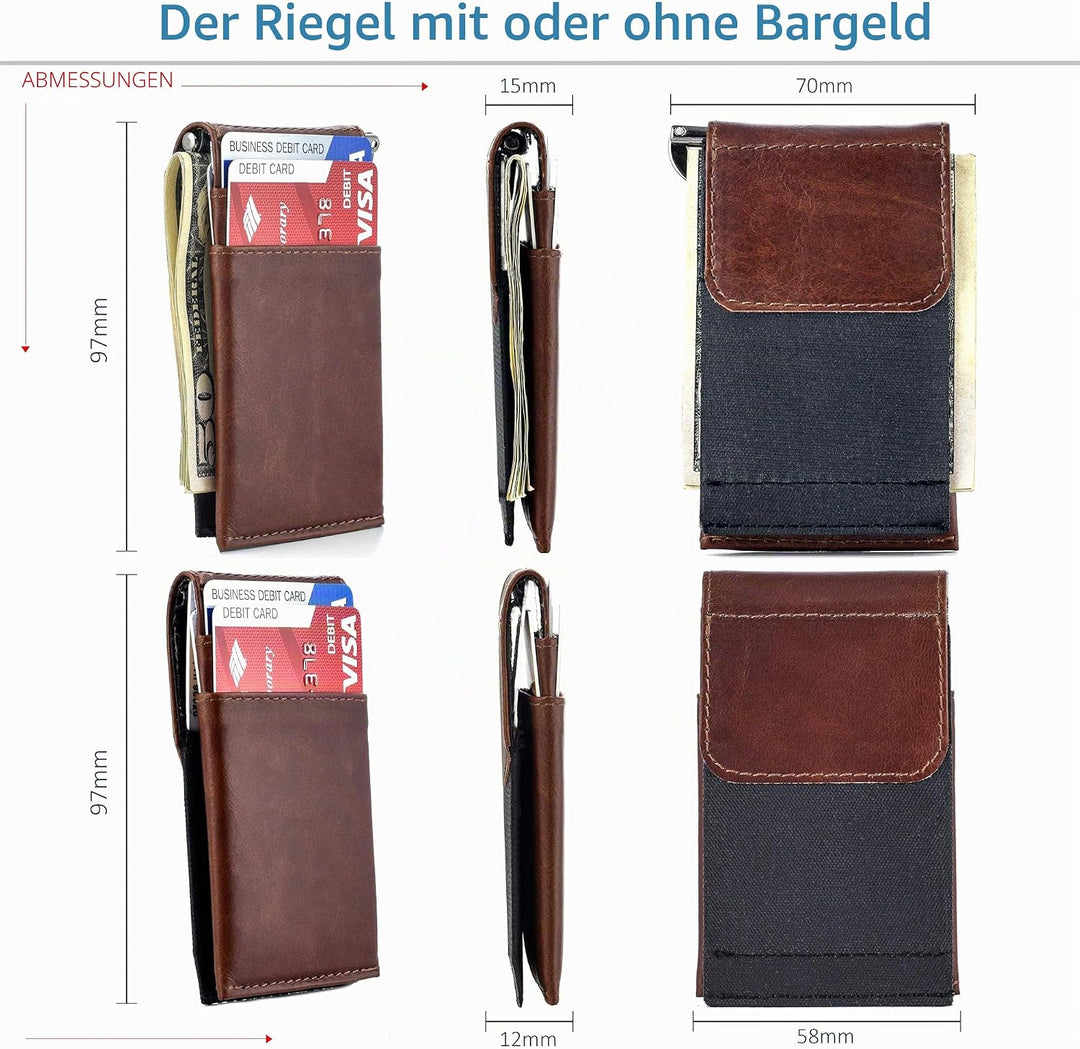 Dockem The Latcher und The Rȳd: Die modulare, minimalistische Brieftasche (echtes Leder) Virtuosa Br