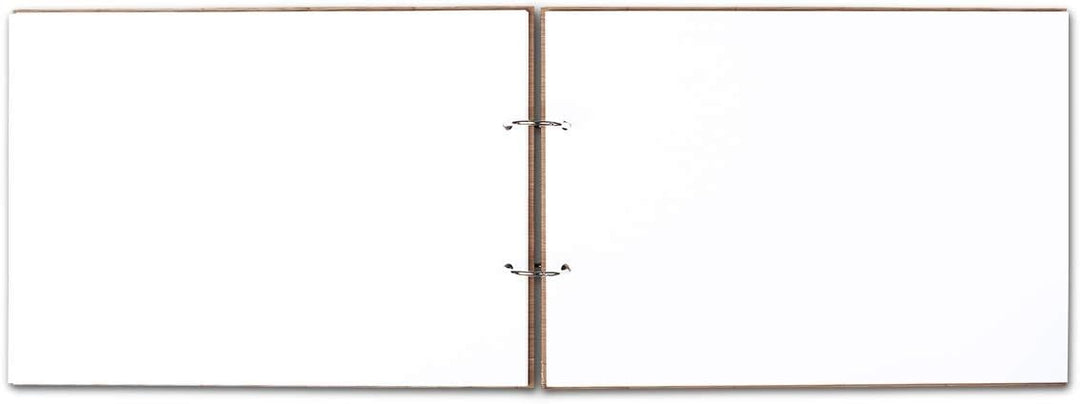 50 x Extra Blätter Fotokarton 300g/qm gelocht DIN A4 quer 297 x 210 mm - Weiss DIN A4 quer (297 x 21
