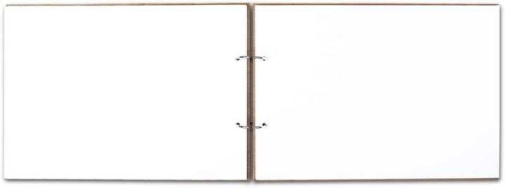 50 x Extra Blätter Fotokarton 300g/qm gelocht DIN A4 quer 297 x 210 mm - Weiss DIN A4 quer (297 x 21