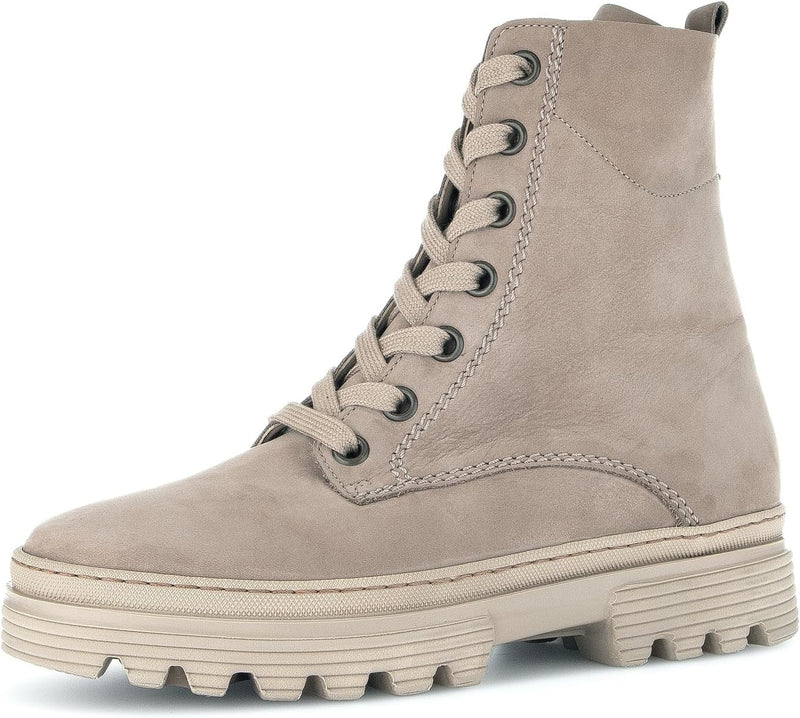 Gabor Damen Combat Boots, Frauen Stiefeletten,Wechselfussbett 35.5 EU Beige Silk, 35.5 EU Beige Silk