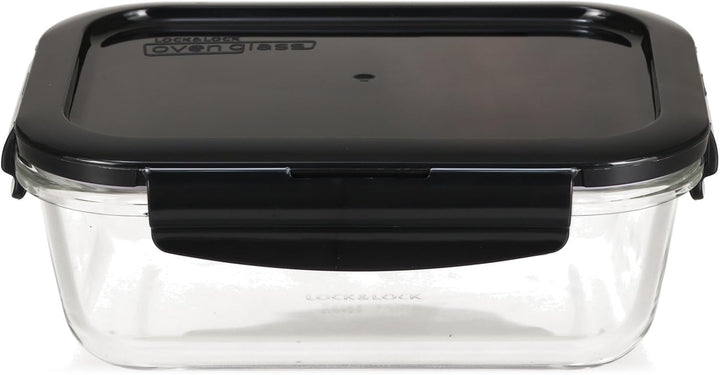 LOCK & LOCK Frischhaltedosen aus Glas mit Deckel, 3er Set eckig & gross - OVEN GLASS - Kühlschrank &