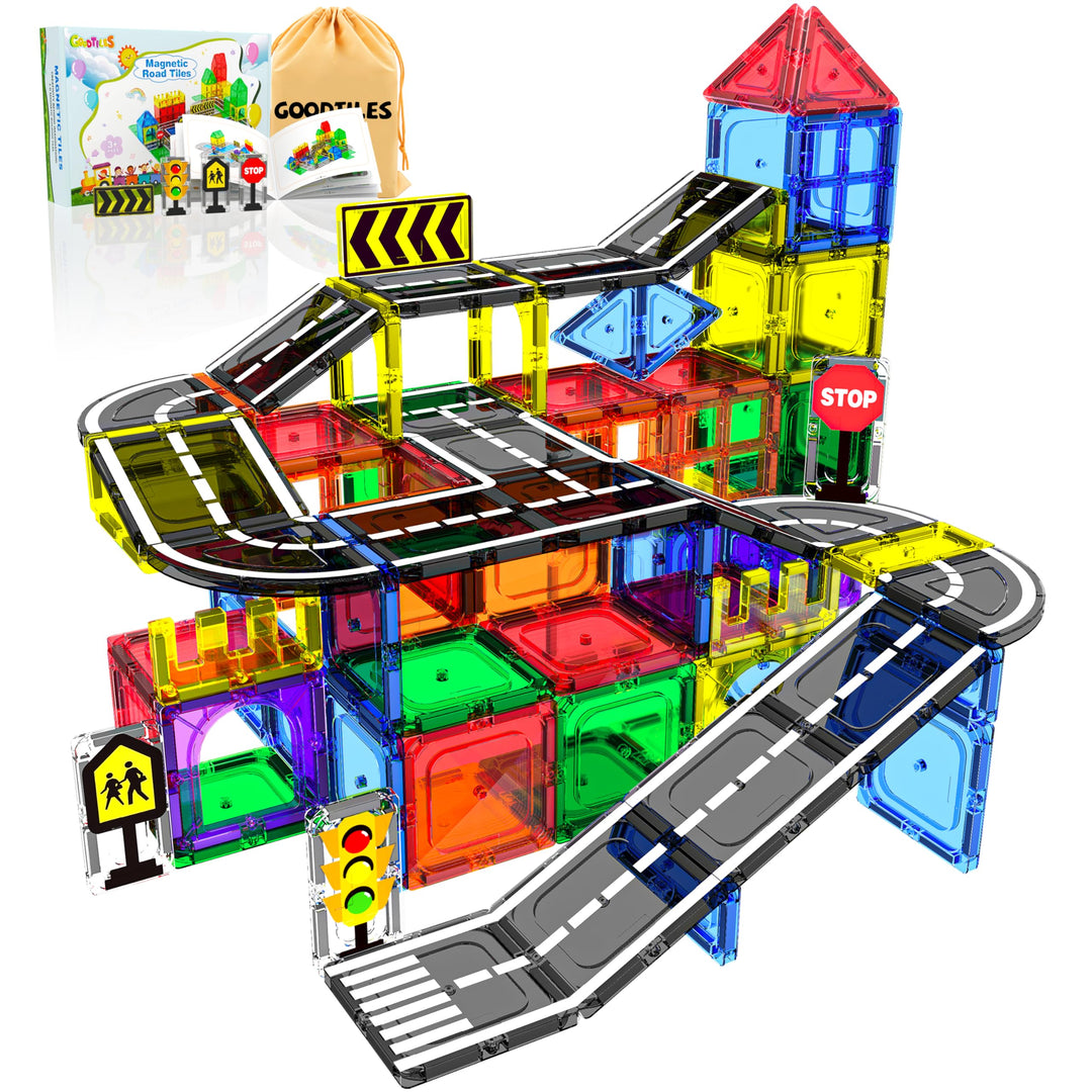 Goodtiles Magnetische Bausteine Road Set, Road Set