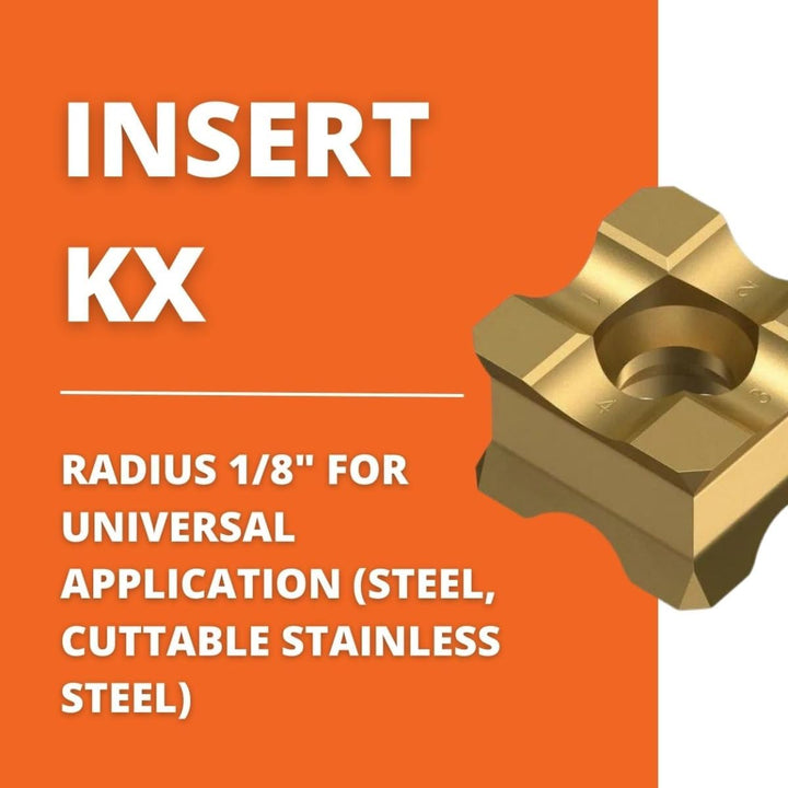 Fein Wendeschneidplatte KX (10 Stück, Radius 3 mm für die universelle Anwendung bei Stahl, fräsbare