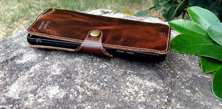 Yogurt Handyhülle für Samsung S21 5G, Hülle Echtleder Case Ledertasche Lederhülle für Samsung Galaxy