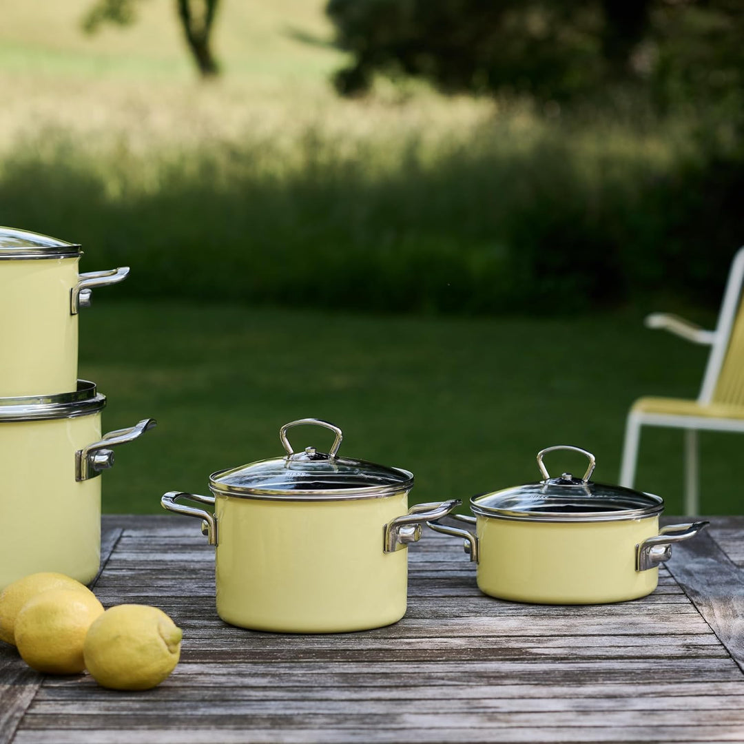 Riess, 0558-002, Emaille-Set 5-teilig, LEMON, Emaille, Made in Österreich, LBH: 50,0x30,0x40,0cm, 10