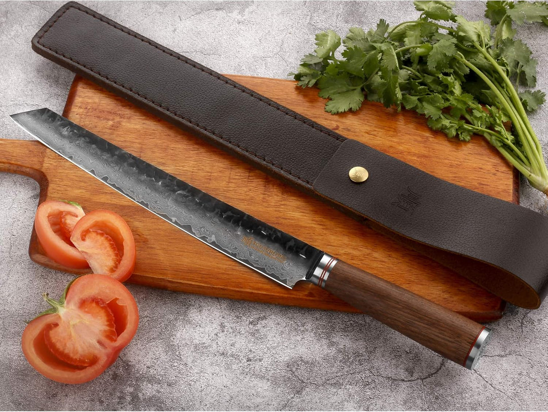YOUSUNLONG Max Sujihiki Messer 11 Zoll japanisches Pro Carving Messer Damaststahl Ergonomisches Desi