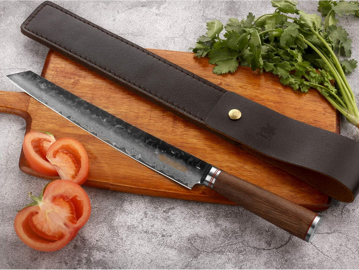 YOUSUNLONG Max Sujihiki Messer 11 Zoll japanisches Pro Carving Messer Damaststahl Ergonomisches Desi