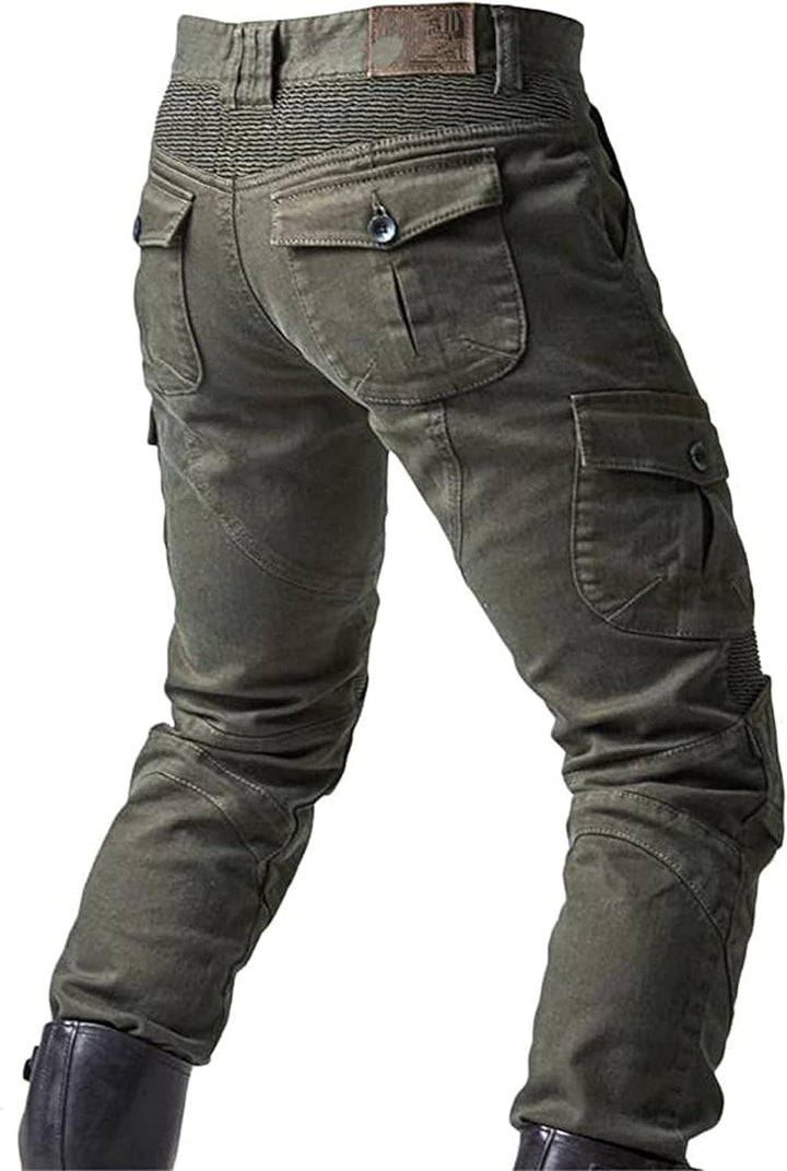 Motorradhose,Schutzhose,Herren,Motorradjeans,aus atmungsaktivem, verschleissfestem,mit 2 Paar Protek