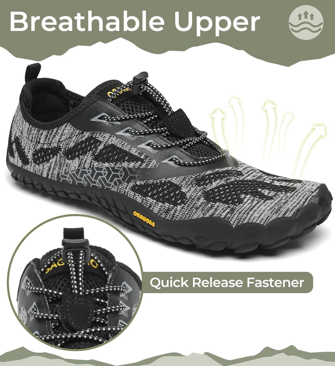 SAGUARO Unisex Barfussschuhe Schnell Trocknend Barfussschuhe Badeschuhe Traillaufschuhe for Outdoor