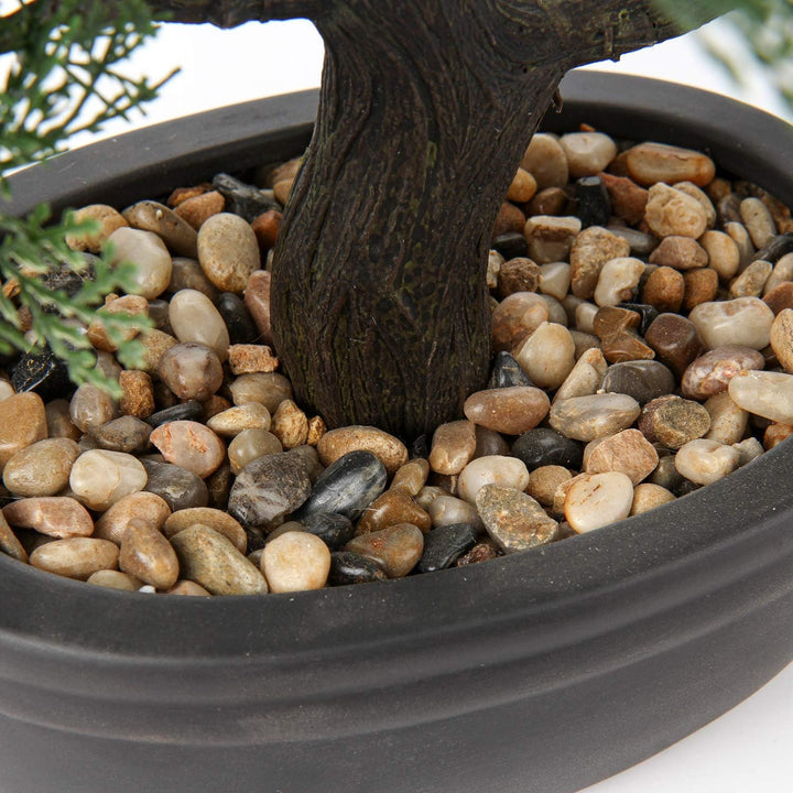 Briful Kunstbonsai Naturgetreue Künstliche Pflanze Kunstbaum Bonsai Zeder Kiefer Podocarpus Plastik