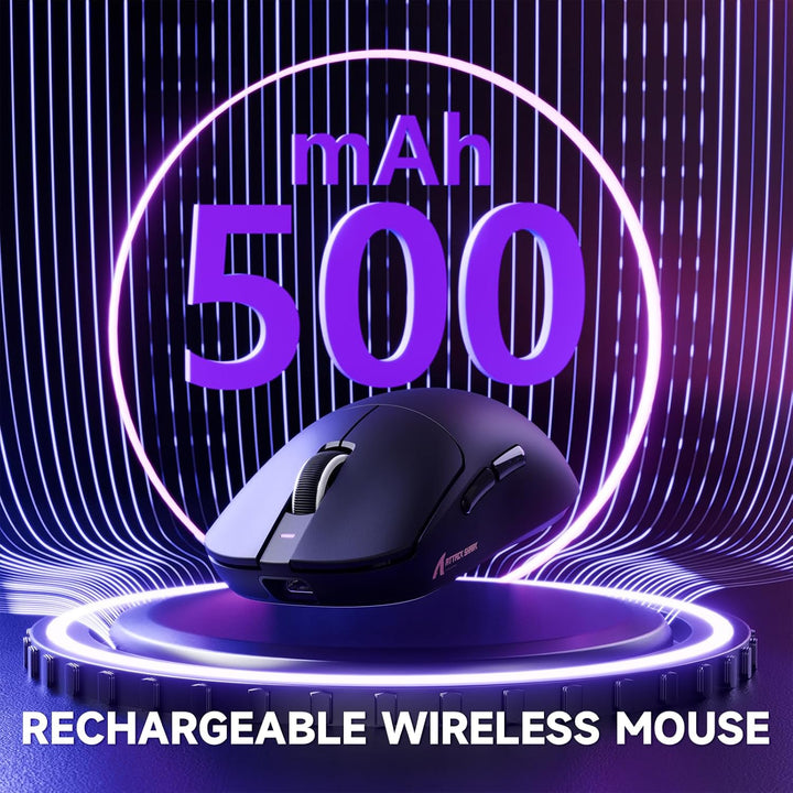 ATTACK SHARK X8PRO 55g ultraleichte Kabellose Gaming-Maus mit Spiralkabel, Mittelgrosse/Grosse Hände