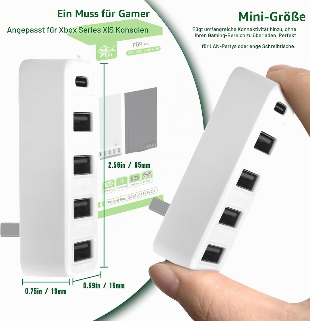 Joso USB-Hub mit 5 Anschlüssen für die Xbox-Serie, Hochgeschwindigkeits-USB-Anschluss ExpanderAdapte